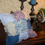 9 patch quilted rag pillow